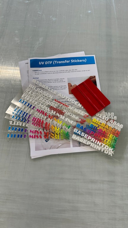 UV DTF-klistermärke - Efter storlek