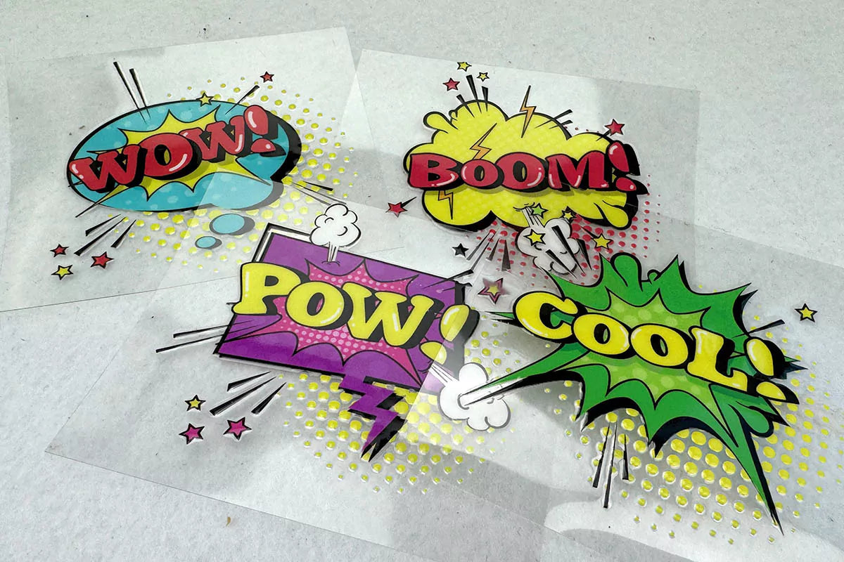 UV DTF-klistermärke - Efter storlek